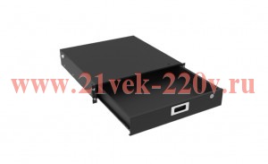 Ящик выдвижной 19дюйм 2U 460мм черн. РФ ITK ZP-SSB05-2U-45-R