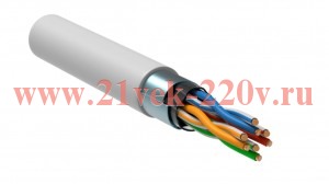 Каб. в. п. F/UTP кат. 5E 4 пары LSZH 1м бел. GENERICA