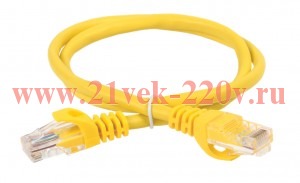 Патч-корд UTP кат.5e 0.5м желт. GENERICA ITK PC05-C5EU-05M-G