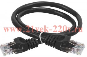 Патч-корд UTP кат.5e 2м черн. GENERICA ITK PC09-C5EU-2M-G