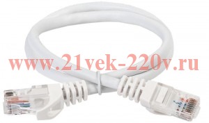 Патч-корд UTP кат.5e 10м бел. GENERICA ITK PC08-C5EU-10M-G