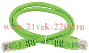 Патч-корд UTP кат.5e 10м зел. GENERICA ITK PC02-C5EU-10M-G