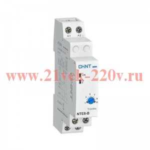 Реле времени NTE8-120В (задержка времени включения) 12-120с 1 переключающий контакт AC/DC24В (R) CHI