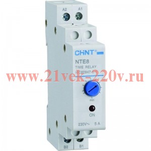 Реле времени NTE8-120В (задержка времени включения) 12-120с 1НО AC380В (R) CHINT 258461