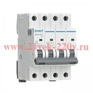 Выключатель автоматический 4п 20А 6кА NB8-40J х-ка C (R) CHINT 320756