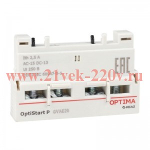 Блок контактов фронтальный OptiStart ME GVAE20 КЭАЗ 354831