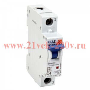 Выключатель автоматический модульный OptiDin BM63-1D4-10-ОМ4-РЕГ КЭАЗ 390446