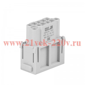 Розетка OptiLink HDC-HM-12-10-FС-(0.14-2.5) 250В КЭАЗ 352185