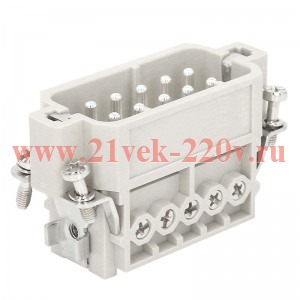 Вилка OptiLink HDC-HA-10-16-M-(0.75-2.5) 250В КЭАЗ 366470