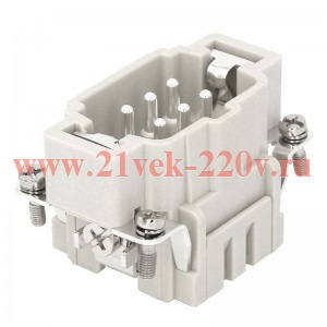 Вилка OptiLink HDC-HE-6-16-MS-(0.14-2.5) 500В КЭАЗ 352248