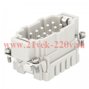 Вилка OptiLink HDC-HE-10-16-MS-(0.14-2.5) 500В КЭАЗ 352254