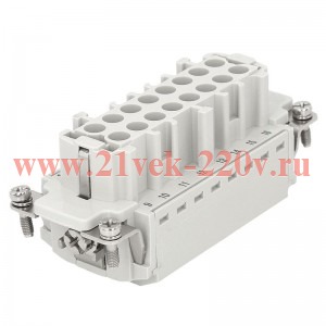 Розетка OptiLink HDC-HE-16-16-FQ-(0.14-2.5) 500В КЭАЗ 352263