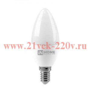 Лампа светодиодная LED-СВЕЧА-VC 8Вт 230В E14 4000К 720лм IN HOME 4690612020433
