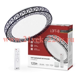 Светильник светодиодный COMFORT LOFT-B 125Вт 3000-6500К 10000лм 230В 500х105мм с пультом ДУ IN HOME