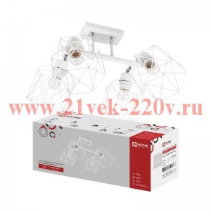 Люстра поворотная LOFT ATIKO-СLА-4E27L-WH 4хE27 под лампу бел. хром IN HOME 4690612067315