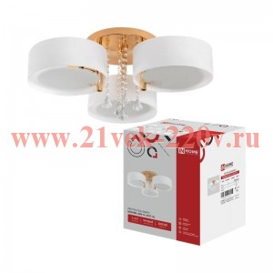 Люстра под лампу MODERN LIMA-CL-3E27-GL 3хE27 бел. плафон зол. IN HOME 4690612067148