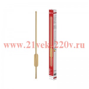 Светильник светодиодный ESTETIKA LUV-80B-40GL 15Вт 4000К 1050лм 230В 800х50х25 золото IN HOME 469061