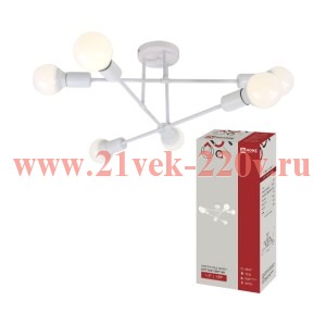 Люстра под лампу LOFT EASY-6E27-WH 6хE27 бел. IN HOME 4690612067919