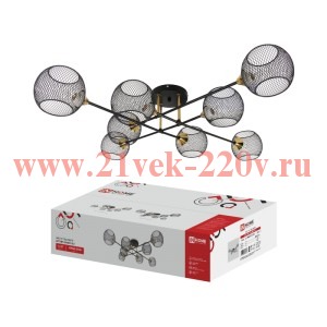 Люстра под лампу LOFT NET-CN-8E27-BLТ 8хE27 черн. латунь IN HOME 4690612068367
