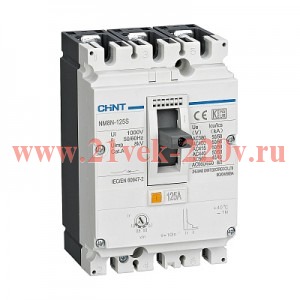 Авт. выкл. NM8NDC-125C TM 3P 63А 36кА с рег. термомаг. расцепителем (R)