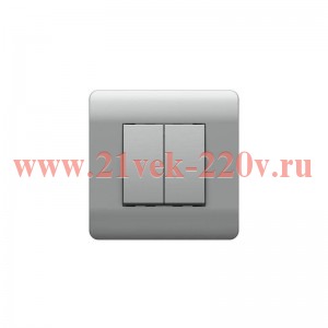 Выключатель 2-кл. NEW3-E 10А серебр. CHINT 431389