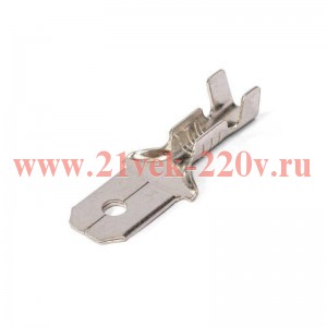 Разъем плоский неизолир. (папа) РП-П(л) 2.5-(6.3) КВТ 89247