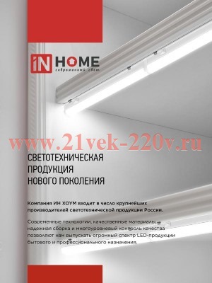 Светильник светодиодный СПБ-Т5 5Вт 6500К 450лм 230В 300мм IN HOME 4690612012223