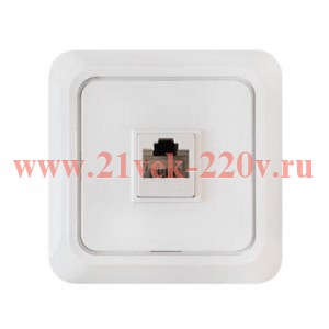 Розетка компьютерная 1-м ОП Bolleto RJ45 бел. 7035 IN HOME 4690612018294
