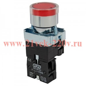 Кнопка с лампочкой XA2-BW3461 красная (<380V, NO) ЭНЕРГИЯ