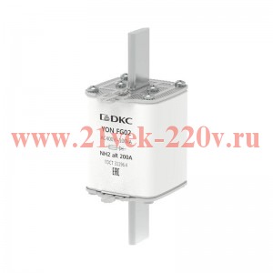 Предохранитель YON ножевого типа FG2 200А 400В хар-ка aR DKC 1FG02-0200-400V-AR