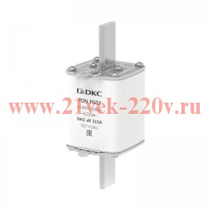 Предохранитель YON ножевого типа FG2 315А 400В хар-ка aR DKC 1FG02-0315-400V-AR