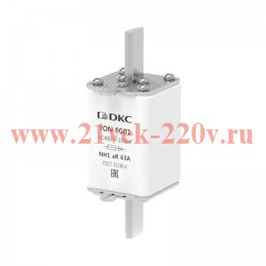 Предохранитель YON ножевого типа FG1 63А 400В хар-ка aR DKC 1FG01-0063-400V-AR