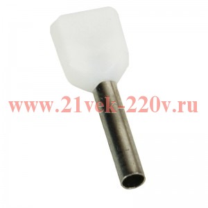 Наконечник штыревой втулочный под два провода НШвИ2 OptiKit T-Shv2-PVC- 0.75-10 (уп.100шт) КЭАЗ 2780