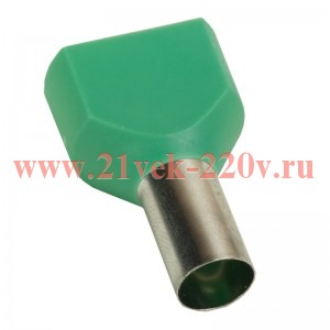Наконечник штыревой втулочный под два провода НШвИ2 OptiKit T-Shv2-PVC- 16-14 (уп.100шт) КЭАЗ 278054