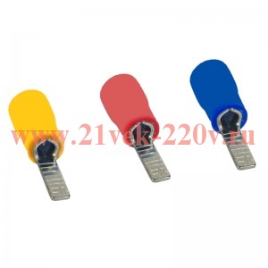 Наконечник штыревой плоский НШпИ OptiKit T-Shp-PVC-4.0-6.0 (уп.100шт) КЭАЗ 278023