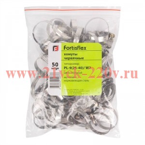 Хомут червячный PL-9 (12-22)/W2 сталь Fortisflex 103910