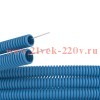 Труба ППЛ гофрированная DKC д.16мм, лёгкая с протяжкой, цвет синий [бухта 100м]