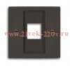 Накладка для коммуникационных розеток 0210, 0211 и 0219, без лапок, ABB Basic 55 цвет черный (2561-9