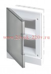 ABB Basic E Бокс в нишу 16М серая прозрачная дверь (c клеммами)