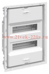 Шкаф внутреннего монтажа ABB на 24М (2x12) без двери с винтовыми клеммниками N/PE UK624EB (электрический щит)