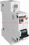 Автоматический выключатель 1-полюсный ВА-101 С6А 4,5кА 11052DEK DEKraf