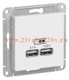 Зарядка USB 5В, 1 порт x 2,1 А, 2 порта х 1,05 А SE SE AtlasDesign, лотос