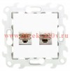 Розетка компьютерная 2хRJ45 кат 5е UTP Simon 24 Harmonie, белый