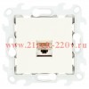 Розетка компьютерная RJ45 кат 5e UTP Simon 24 Harmonie, слоновая кость (бежевый)