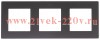 Рамка Simon 24 Harmonie 3 поста, графит