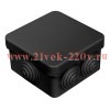 Коробка распределительная 40-0210-9005 для о/п безгалогенная (HF) черная 80х80х40 (105шт/кор) Промру