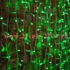 Гирлянда Светодиодный Дождь 2х3мм 760LED зеленый IP65 постоянное свечение, белый каучук, 230В
