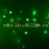 Гирлянда бахрома светодиодная 2,4х0,6м 88LED зеленый IP44, постоянное свечение,прозрачный провод