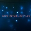 Гирлянда бахрома светодиодная 2,4х0,6м 88LED синий IP44, постоянное свечение,прозрачный провод