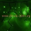 Гирлянда бахрома светодиодная 5,6x0,9м 240LED зеленый IP65 постоянное свечение, черный каучук, 230В